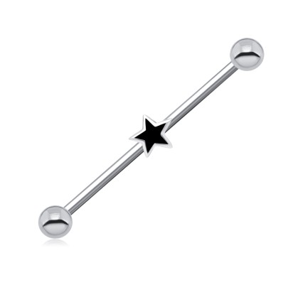 Small Enamel Star Industrial Piercing INDR-118s
